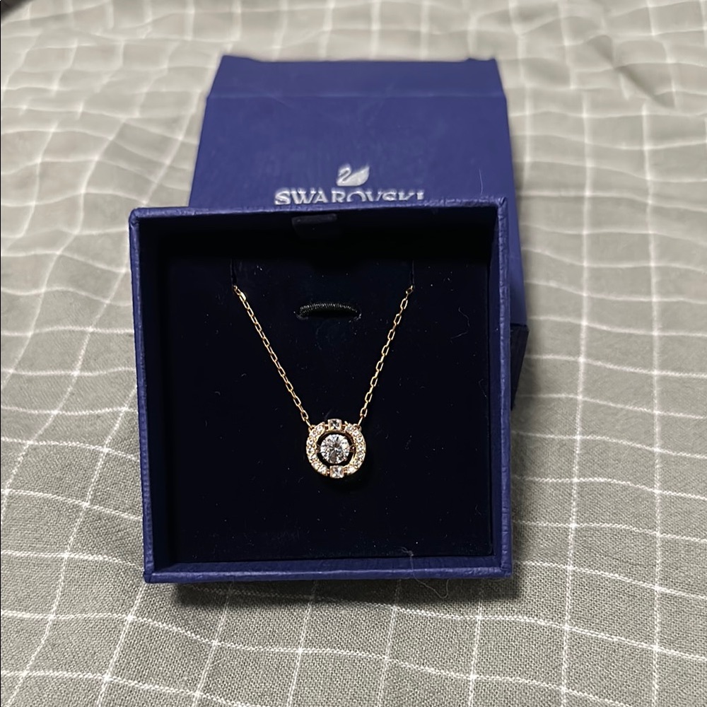 Swarovski rose gold necklace